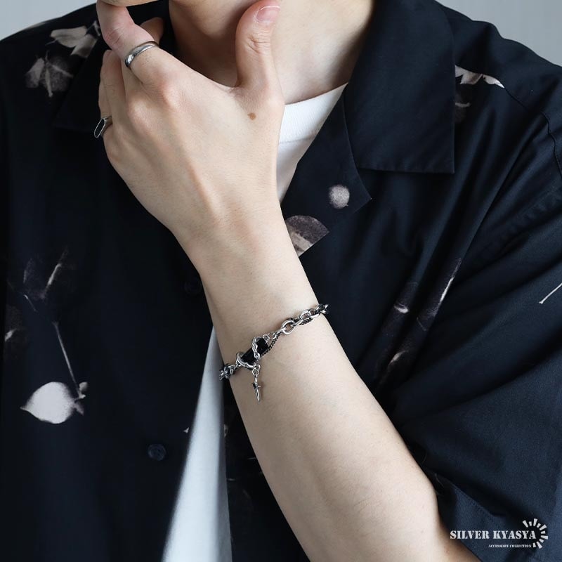 B'z OJAGADESIGN ブレスレット ◇【OJAGA DESIGN×EVILWIRE】trimming logo bracelet | EVILWIRE