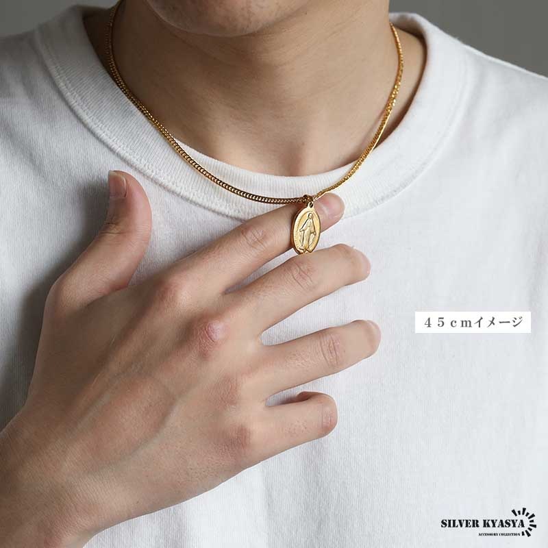 ステンレス マリアネックレス コイン [n801-n514-g-3mm