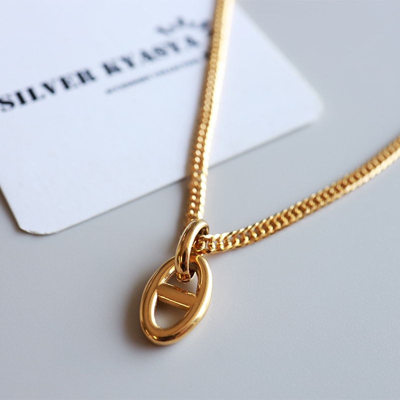 ステンレス アンカーモチーフ ネックレス [n895-n514-g-3mm