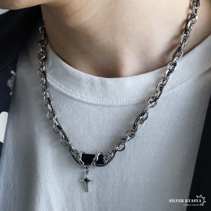 ステンレス デザインチェーンネックレス [n989] | ネックレス