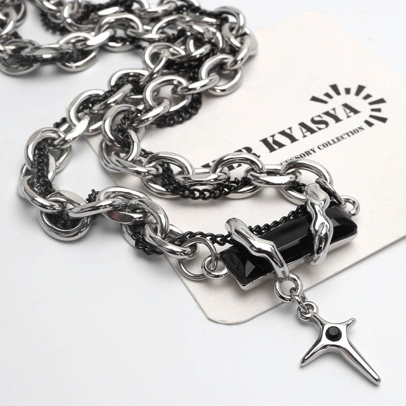 ステンレス デザインチェーンネックレス [n989] | ネックレス