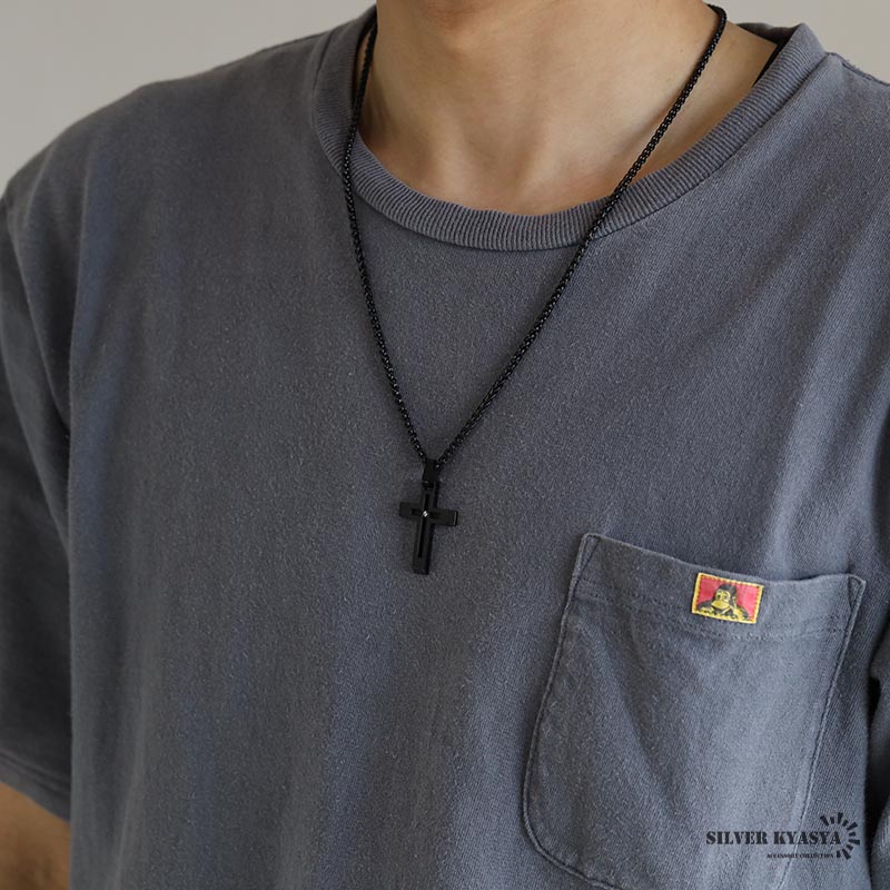 ステンレス クロスネックレス [n746] | ネックレス,ステンレス