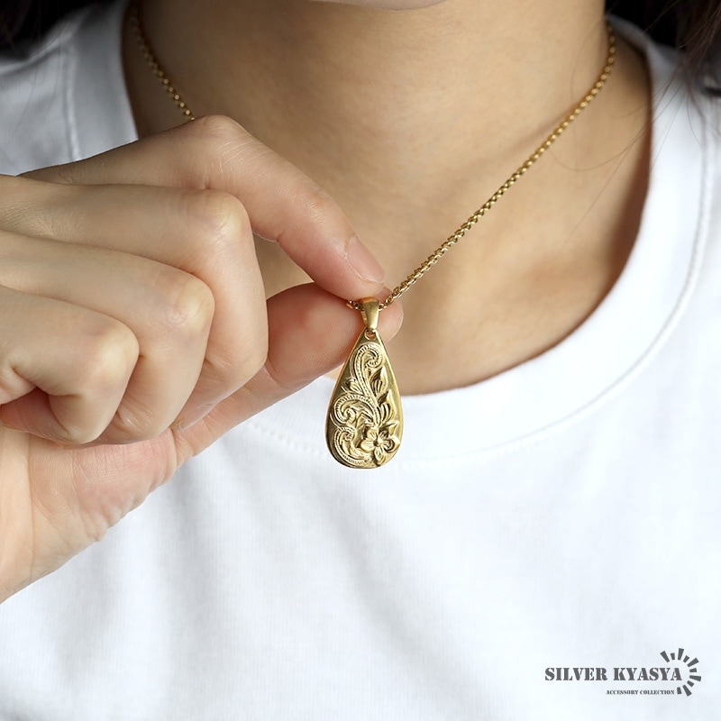 ステンレス ティアドロップネックレス [n802] | お洒落なレディース