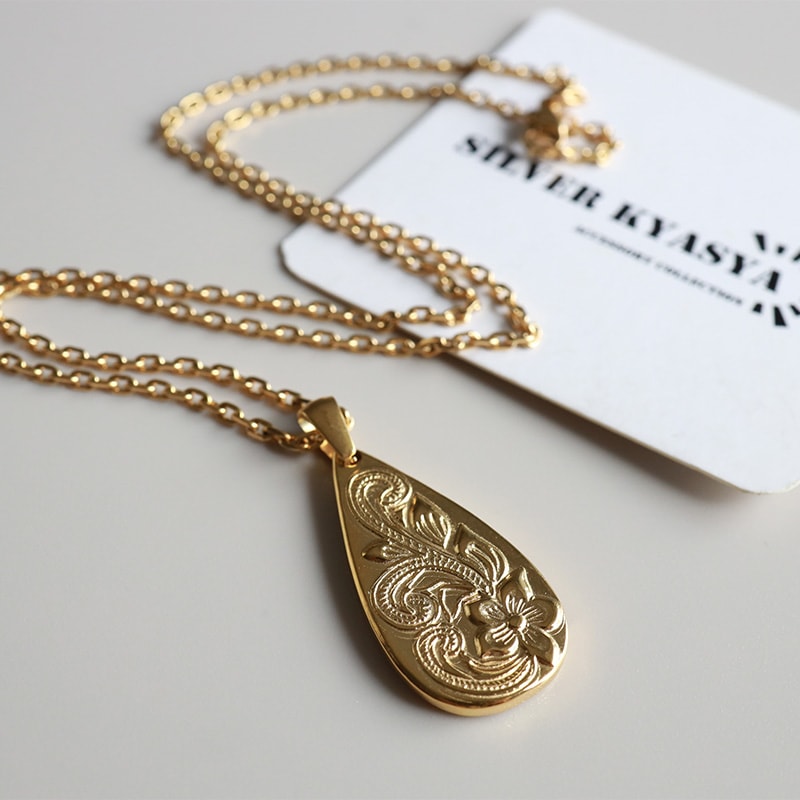 ステンレス ティアドロップネックレス [n802] | お洒落なレディース