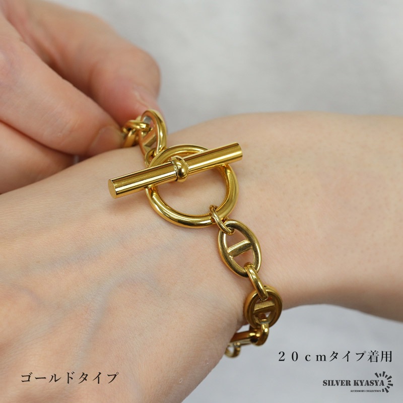 ステンレス 程よいサイズ感のコマを使用したアンカーチェーン