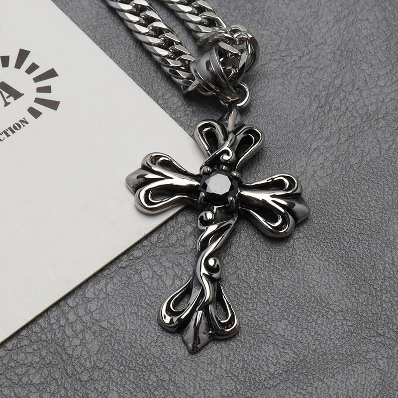 ステンレス クロスネックレス [n825-n348-s-5mm] | スタイルで