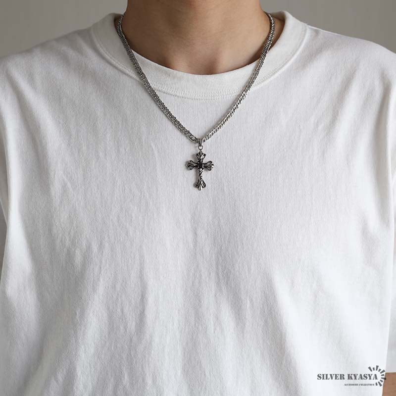 ステンレス クロスネックレス [n825-n348-s-5mm] | スタイルで