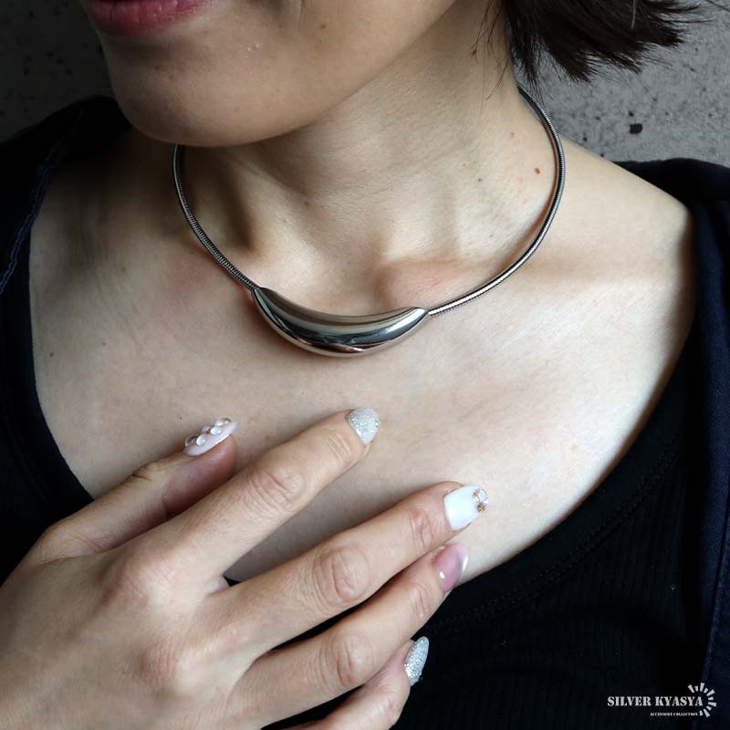 ステンレス チョーカーネックレス 2カラー [n1258] | チョーカー