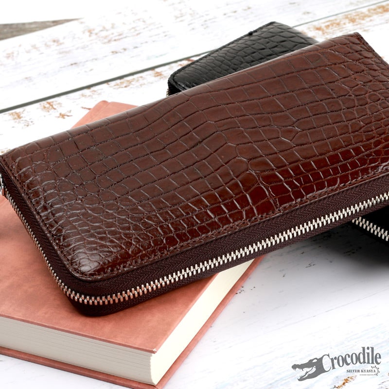新品 本物 クロコダイル ワニ革 レザー 品質S級 脇腹革使用 s80 メンズ 高級部位 長財布 財布 クロコ ラウンドファスナー 最落なし 株式会社山本工業 ワニ革（クロコダイル） ｜ エキゾチックレザー