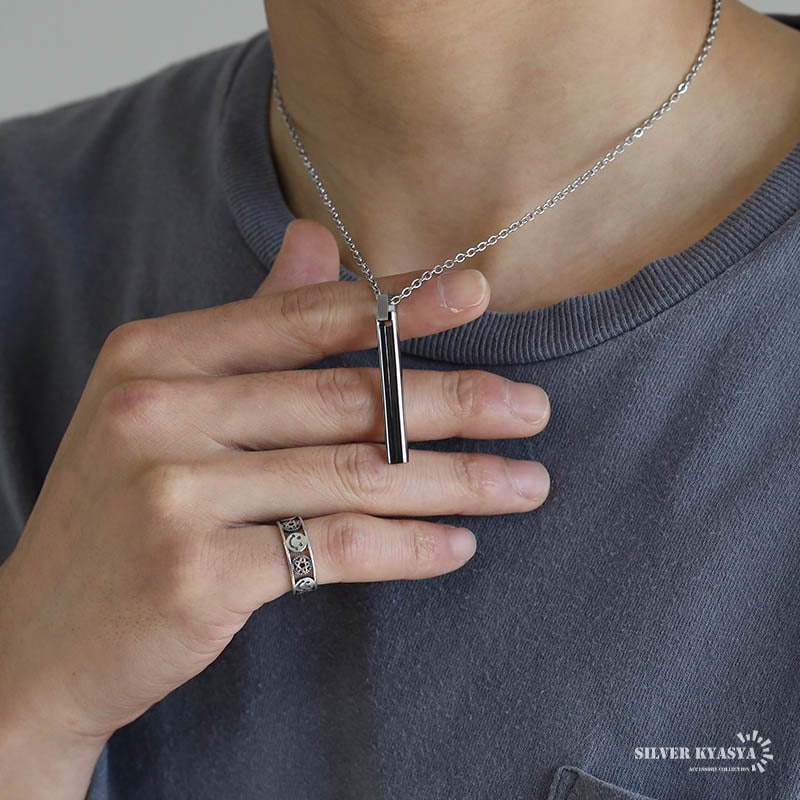 4℃ K10 シルバー スティックタイプ ネックレス ステンレス スティックネックレス [n750] | ネックレス,ステンレス