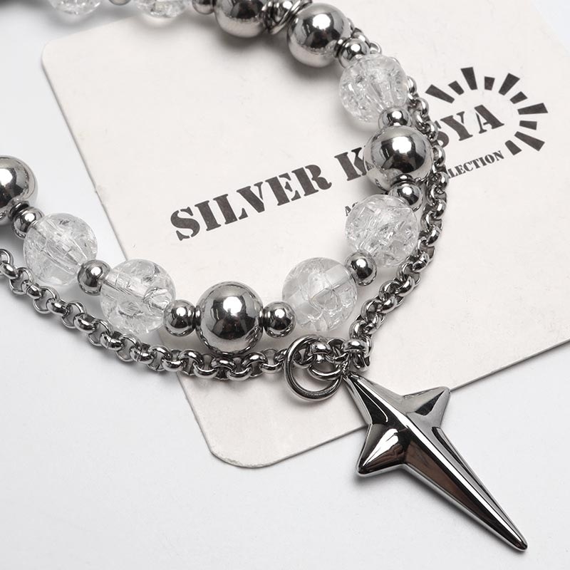 ステンレス 2連ネックレス クロス [n993] | ネックレス,ステンレス