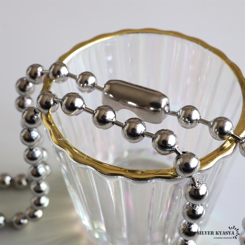 ビクトリアン アンティーク フィリグリーボールチェーン 9金 ヴィクトリアン サークルチェーン(48cm)