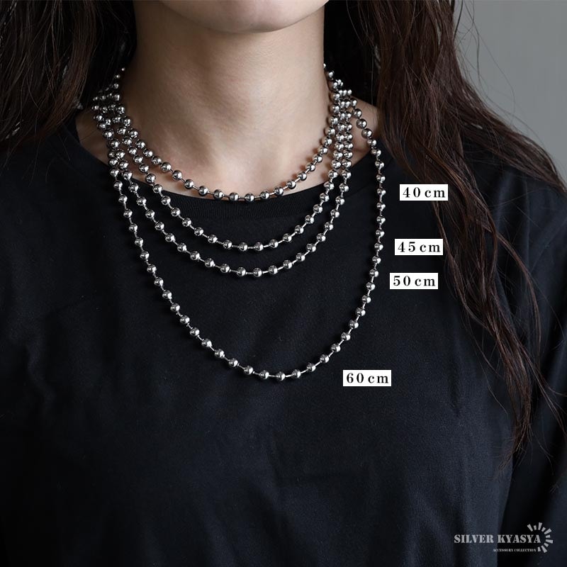 セリーヌ　シルバー ボールチェーン ネックレス ボールチェーン シルバーネックレス Silver925 – luen