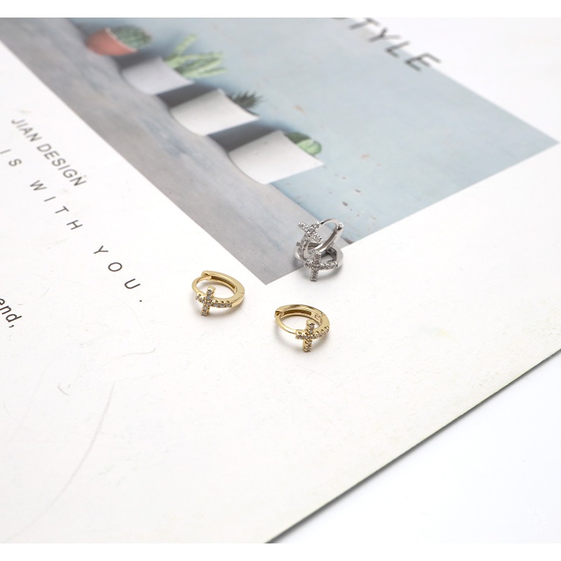 925 キラキラ クロス フープピアス [ce115] | モチーフで探す