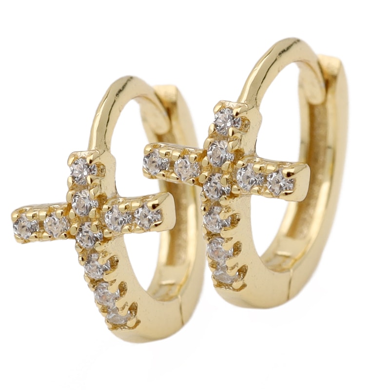 925 キラキラ クロス フープピアス [ce115] | モチーフで探す