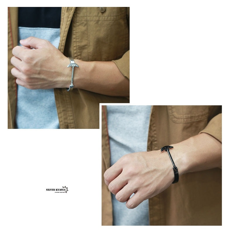 ステンレス アンカーバングル 細身 [b293] | スタイルで探す,シンプル