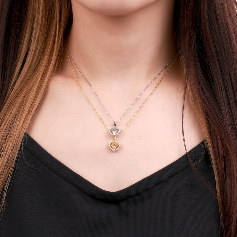 S925 ハート 王冠 ネックレス 金 [fhns005-gold] | ブランドから探す