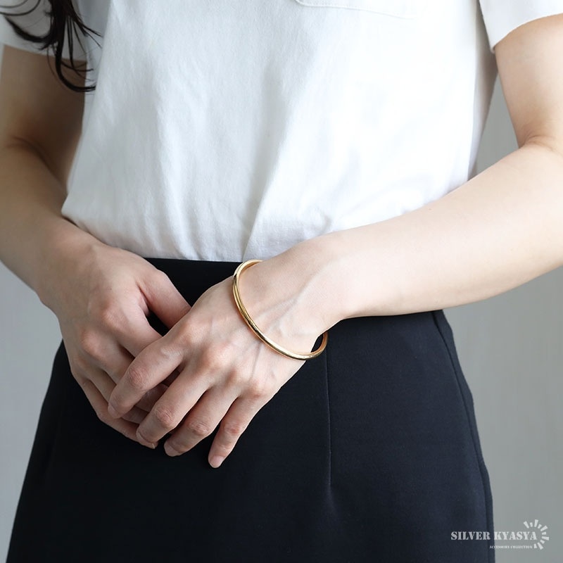 ステンレス シンプルバングル 幅4mm [b732] | お洒落なレディース