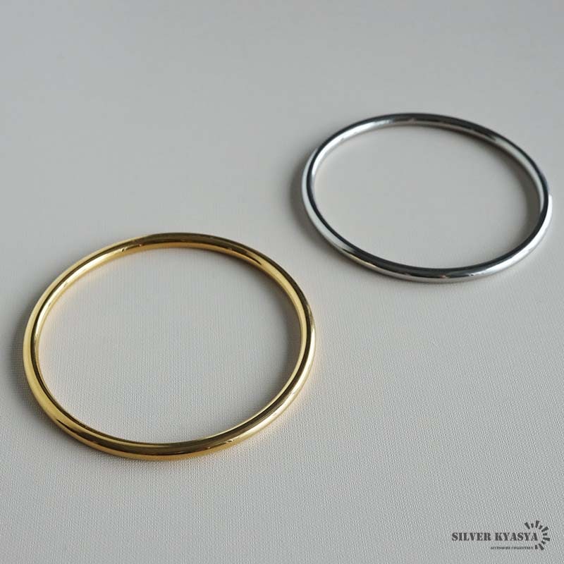 ステンレス シンプルバングル 幅4mm [b732] | お洒落なレディース