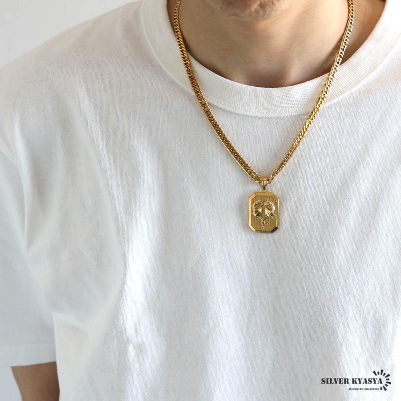 ステンレス メダイネックレス ダブル喜平 [n1038] | ネックレス