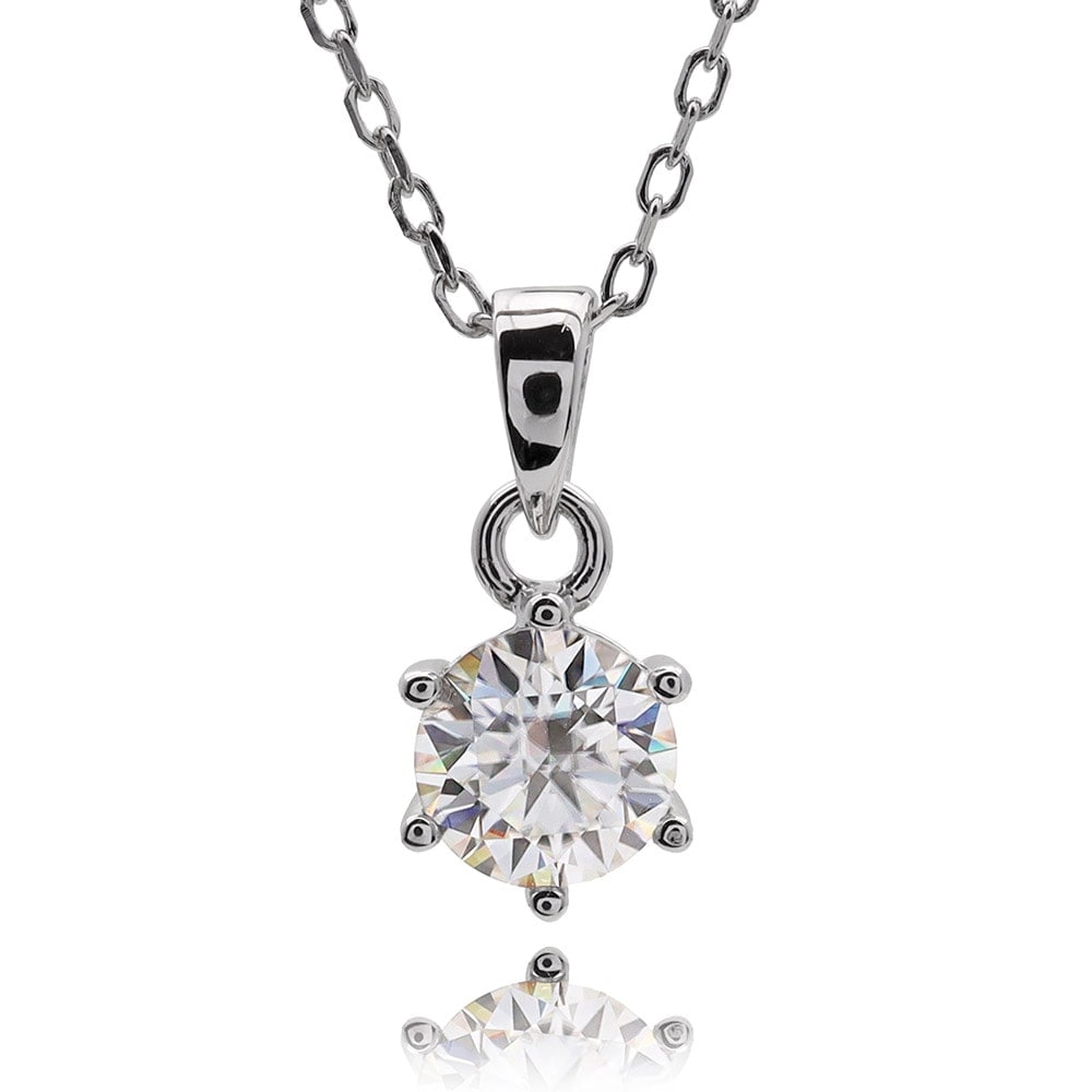 モアサナイト ネックレス 1ct 1カラット モアサナイト ネックレス レディース モアッサナイト