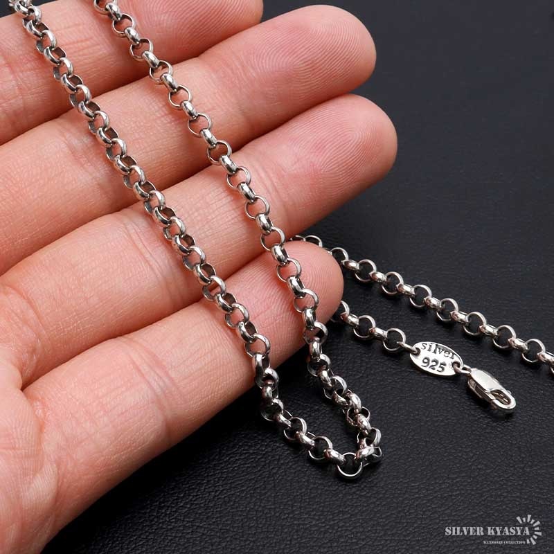 925 ロールチェーンネックレス 幅4mm [cs017-4mm] | スタイルで探す