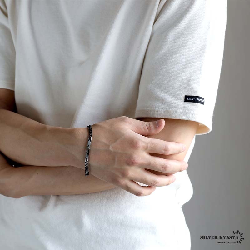 純チタン製 ダブル喜平ブレスレット [b907-5mm-as] | ブレスレット