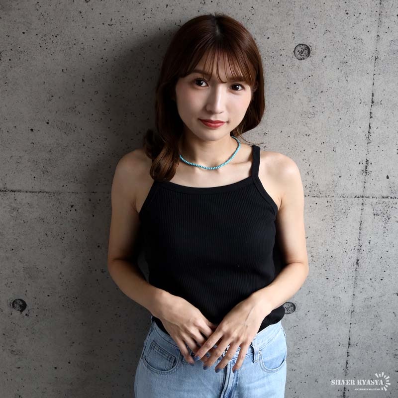 ターコイズ 細身 ビーズネックレス [n1262] | ネックレス | SILVER KYASYA