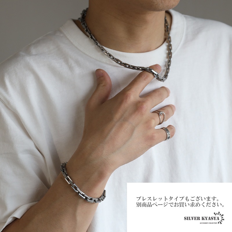 ステンレス ダブルリンクチェーンネックレス [n779] | ネックレス