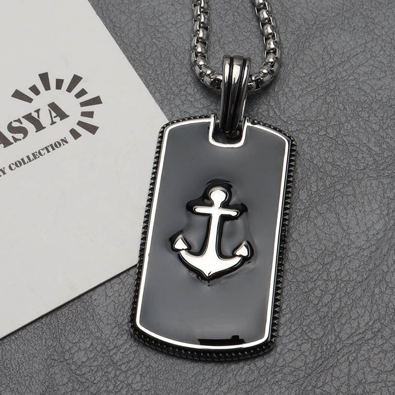 ステンレス ドッグタグネックレス シルバー [n829-silver