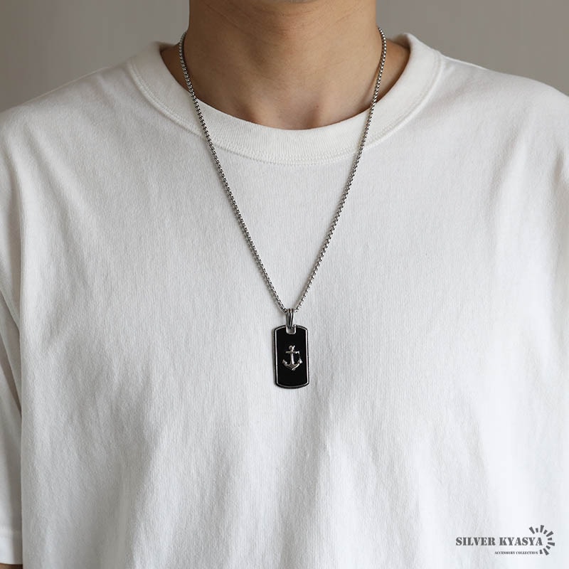 ステンレス ドッグタグネックレス シルバー [n829-silver] | すべての