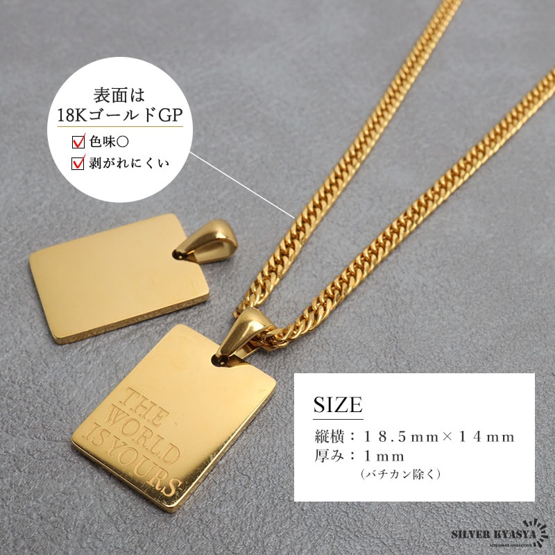 ステンレス ドッグタグプレートネックレス [nc091-n1060] | ネックレス