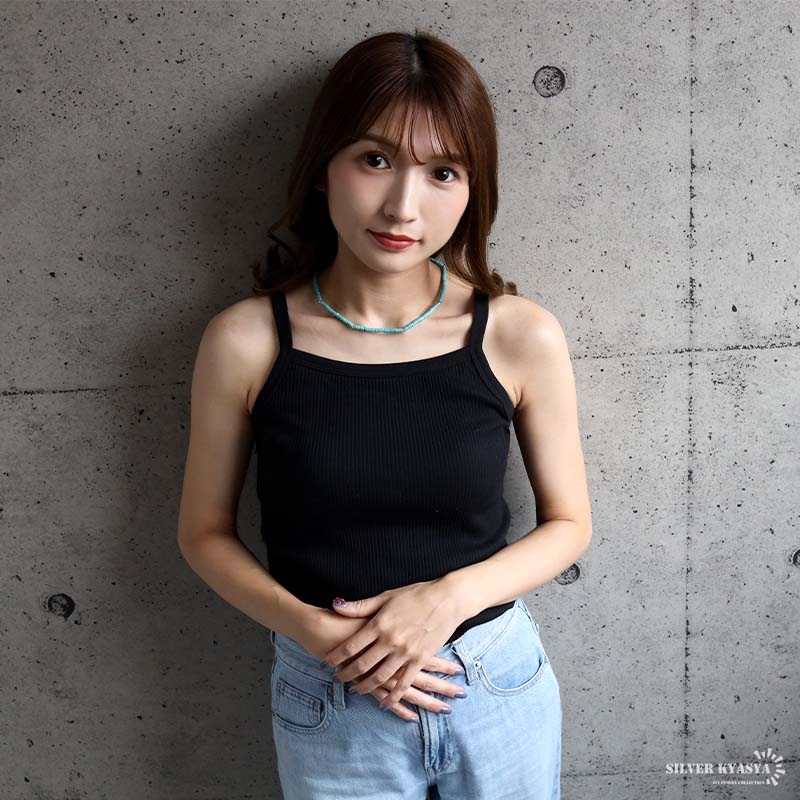 k*a様 TANIA SKEVOS タニアスケボス ビーズネックレス ターコイズ 細身 ビーズネックレス ゴールド [n1265] | ネックレス