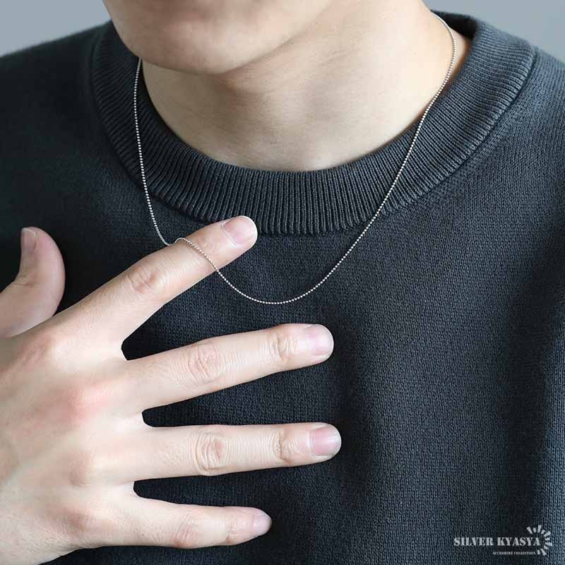 925 ボールチェーンネックレス [cs061] | ネックレスチェーン,シルバー