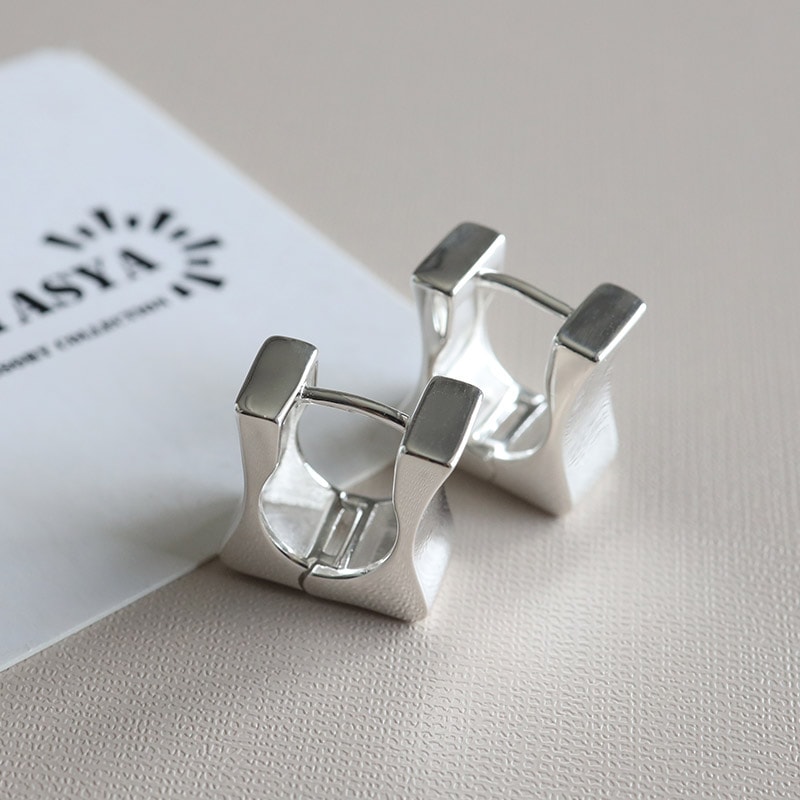 シルバー925 スクエアピアス フープ [ce404] | お洒落なレディース