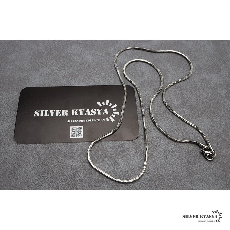 ステンレス スネークチェーンネックレス [c052-silver] | ネックレス