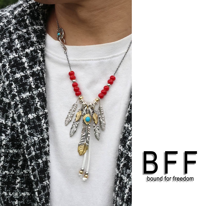 BFF S925 フェザーネックレス [bffns067] | イーグル、フェザー