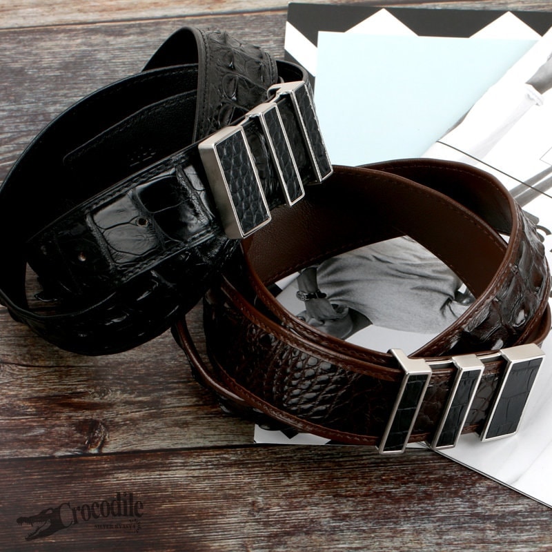 クロコダイル 本革 ベルト ステンレス [lc009] | 本革レザーアイテム
