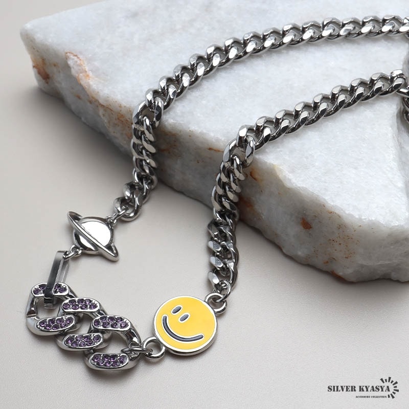 ステンレス ニコちゃんネックレス [n1006] | ネックレス