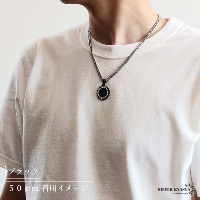 ステンレス 祈りの手モチーフのメダルネックレス 3色 2サイズ