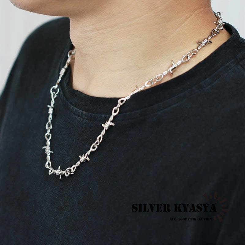 チェーンネックレス 有刺鉄線 鎖 棘 [n335] | スタイルで探す,迫力満点