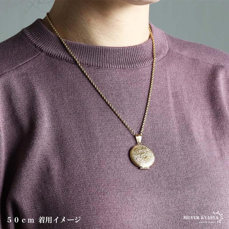 アンティーク　クリア　ラウンド　ロケット　ペンダント Antique Gallery Soleil アンティークジュエリー / ゴールド