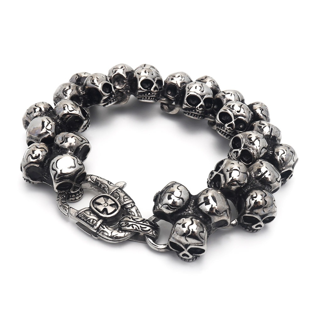 ステンレス スカルブレスレット [b568] | スタイルで探す,迫力満点！ご