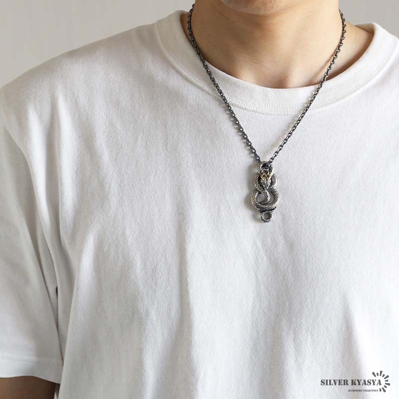 シルバー925 ネックレス　silver シルバー925 ドラゴンネックレス [ns240-cs030-3mm-50cm