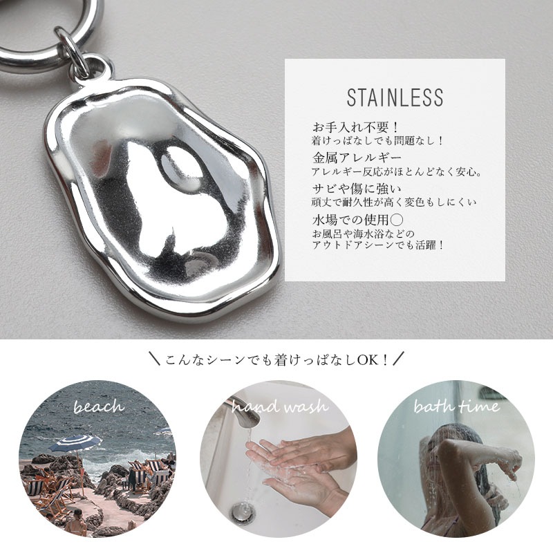 ステンレス タタキネックレス [n1009] | ネックレス,ステンレス