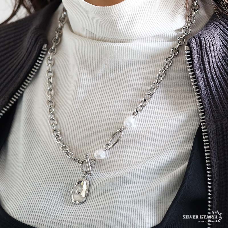 ステンレス タタキネックレス [n1009] | ネックレス,ステンレス