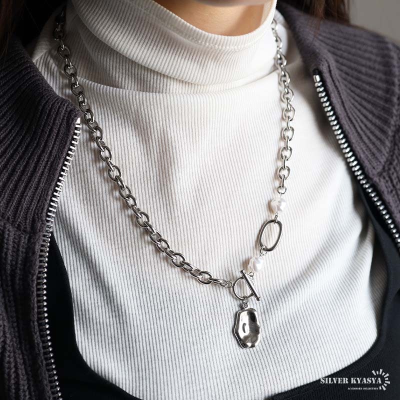 ステンレス タタキネックレス [n1009] | ネックレス,ステンレス