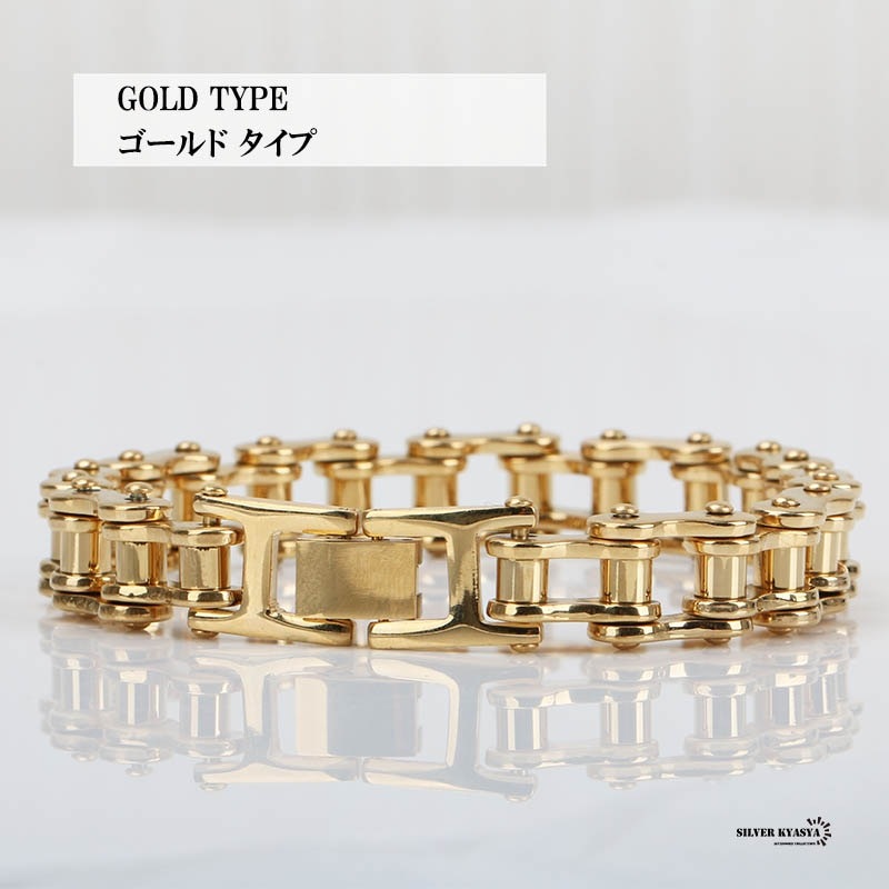 ステンレスバイクチェーンブレスレット [b266] | スタイルで探す