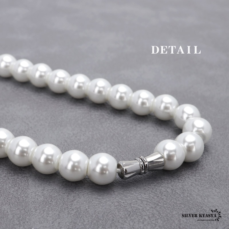 ステンレス クロス パールネックレス [n762] | ネックレス,ステンレス