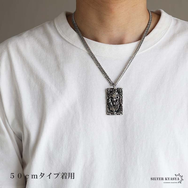 吸血鬼ドッグタグ＆ダブル喜平ネックレス [n846-n348-6mm